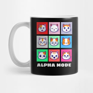 cat alpha mode cute funny international cat day design Mug